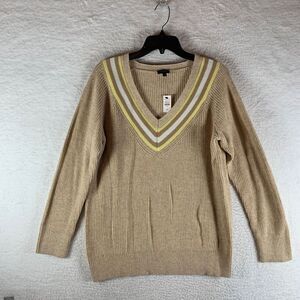 Talbots Women's Long Sleeve‎ Textured Knit V-Neck Pullover Sweater Size 1X NWT